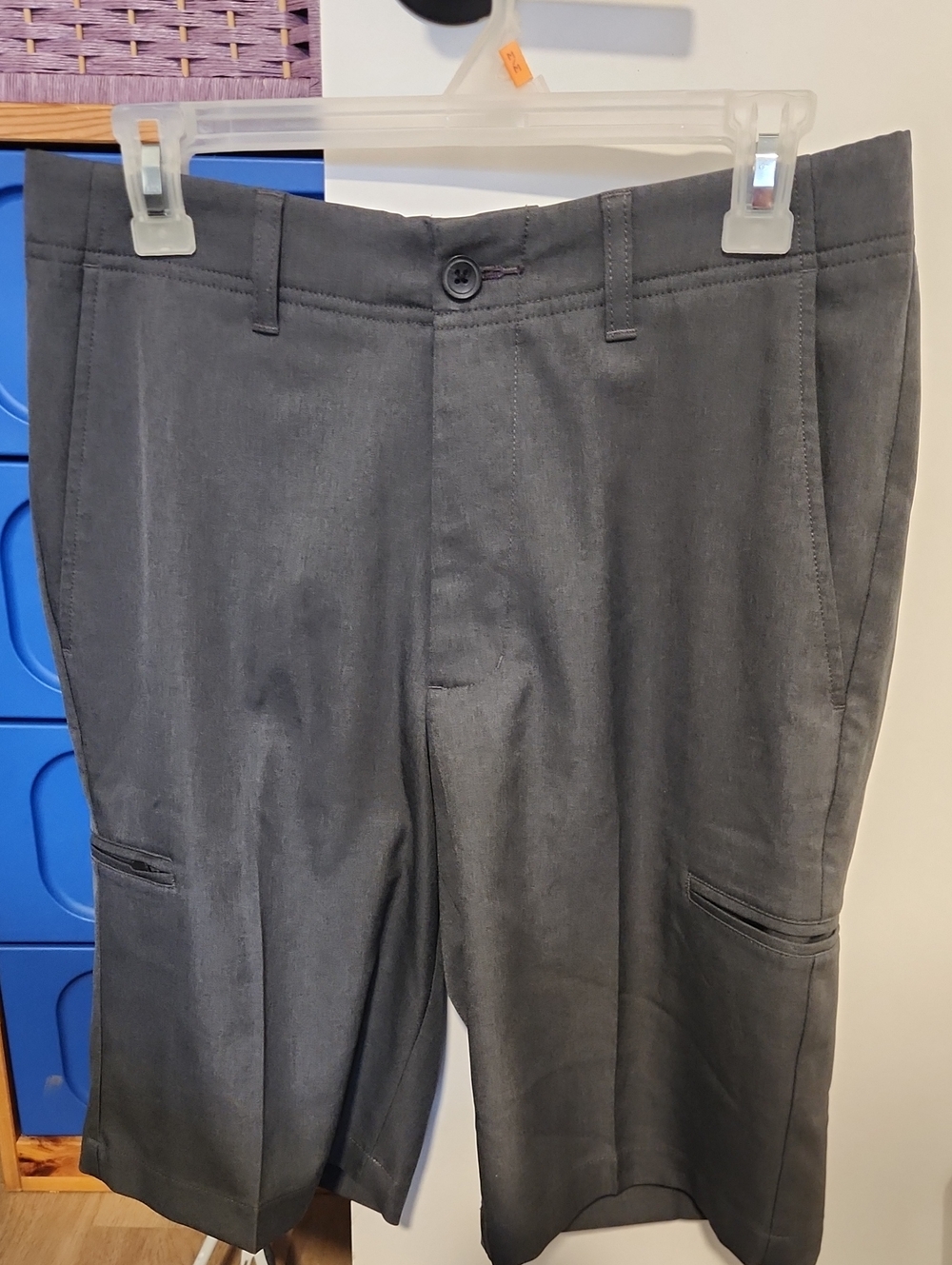 Men's Charcoal Gray Dress Shorts - Classic Tailored Fit